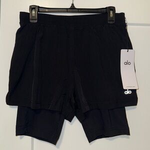 ALO Yoga Black 2-in-1 Revival Shorts
